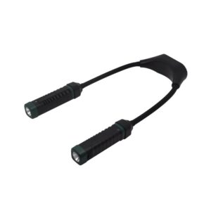 Flexible reading light with dual LEDs on each end and a bendable black neck.