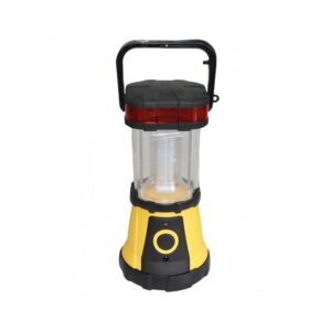 A yellow and black portable lantern with a top handle.