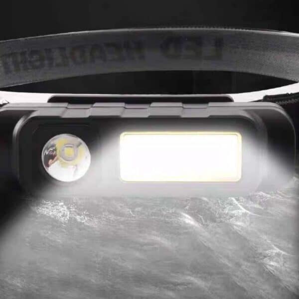 Lightweight COB Headlight for Running, Camping & Hiking - Spot/Flood Beam