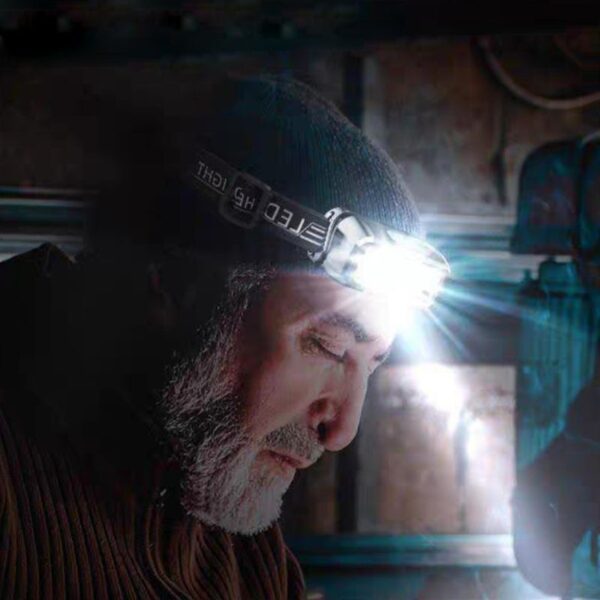 Motion Sensor Spotlight Headlamp - USB-C Rechargeable, 6 Modes