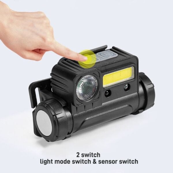Versatile Head Light Flashlight - Detachable Magnetic Lamp with Motion Sensor