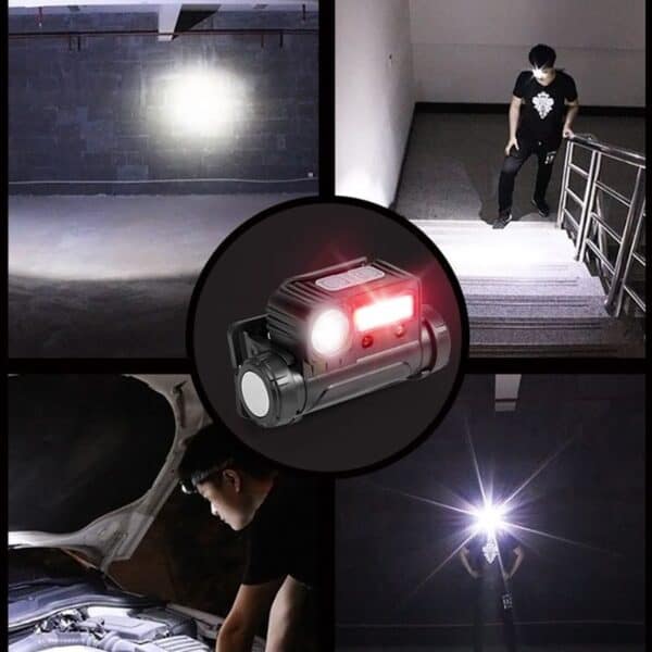 Versatile Head Light Flashlight - Detachable Magnetic Lamp with Motion Sensor
