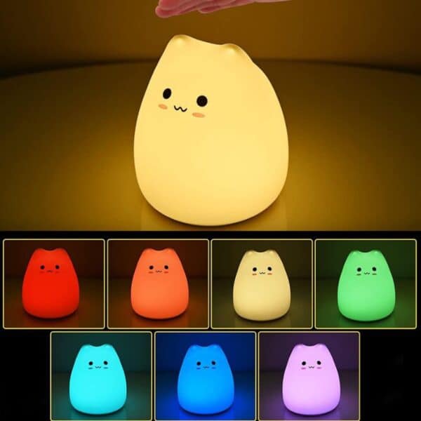 silicone cat lamp