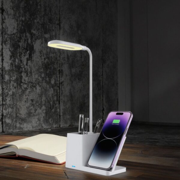 MF6670 desk lamp with wireless charger