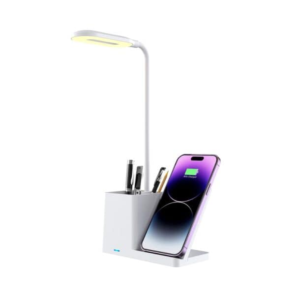 MF6670 desk lamp with wireless charger