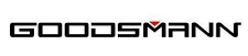 Logo GOODSMANN en lettres majuscules noires, avec un petit triangle rouge au dessus du "A".