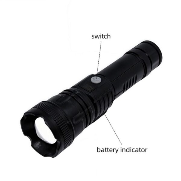 Telescopic Flashlight with USB-C Power Bank & Telescopic Zoom - 150Lm