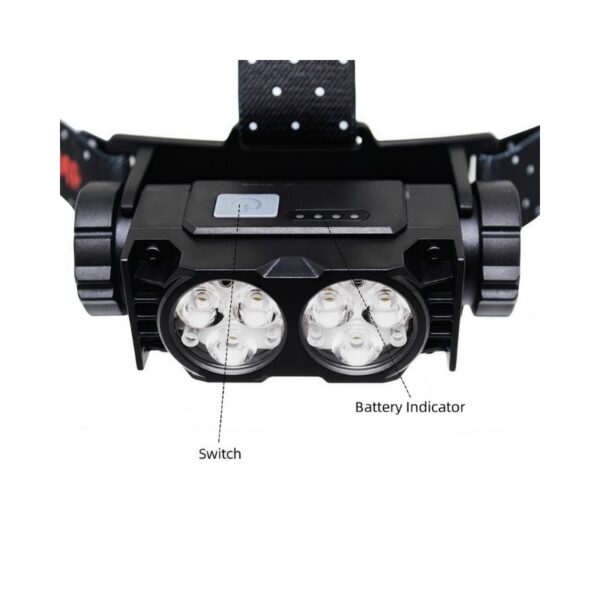 Professional Fishing Head Torch - Hands-Free LED Headlamp & Worklight, USB Rechargeable - Image 5
