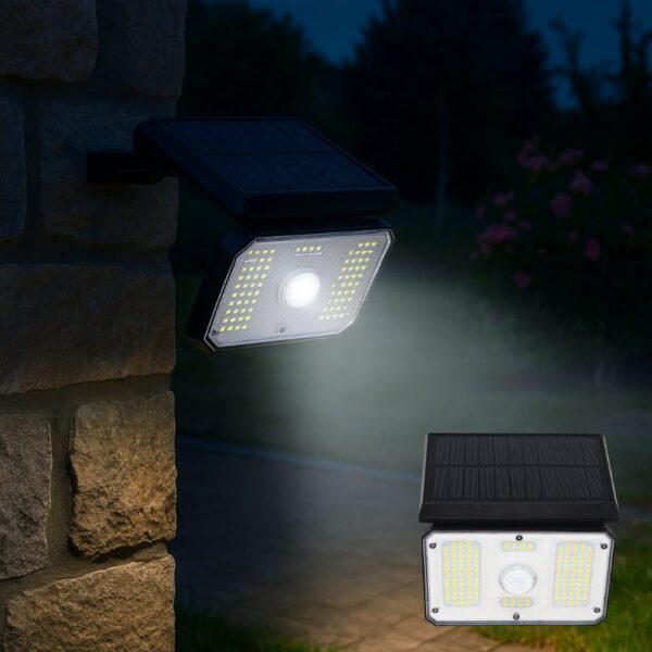 Solar Powered Garden Lanterns with Motion Sensor | 500 Lm, Adjustable Head - Image 8