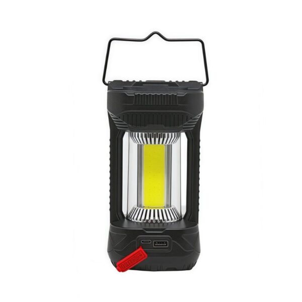 Rugged COB Camping Lantern 12W - 500LM Rechargeable Light, USB-C Charging & Bracket Mount