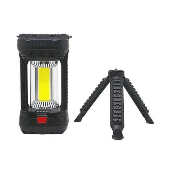 Rugged COB Camping Lantern 12W - 500LM Rechargeable Light, USB-C Charging & Bracket Mount