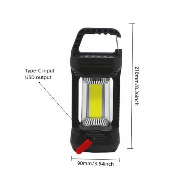 All-Weather Night Light for Camping - IP44 Rechargeable Lantern, 4-Mode, USB Output