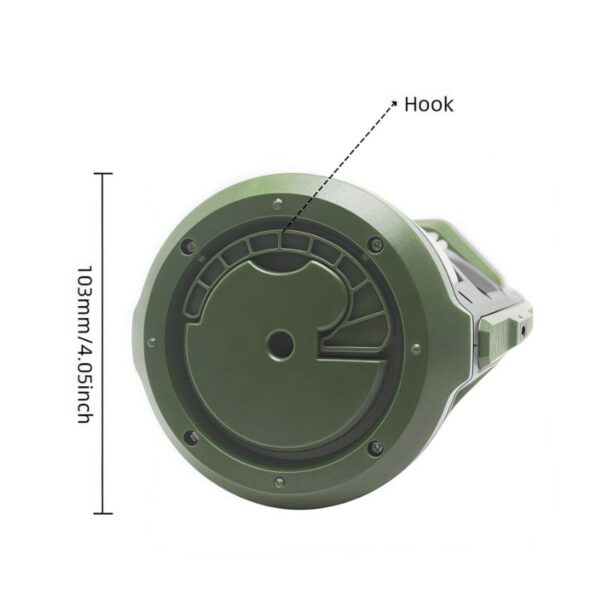 Portable Camping Fan with Light - 3‑Speed + 32 SMD LEDs, USB‑C Rechargeable, Durable ABS+PS