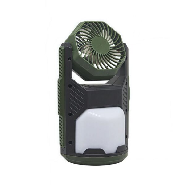 Portable Camping Fan with Light - 3‑Speed + 32 SMD LEDs, USB‑C Rechargeable, Durable ABS+PS