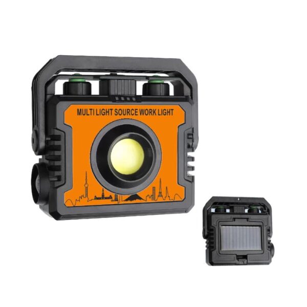 Solar‑Powered Dual Light Work Light with Hook