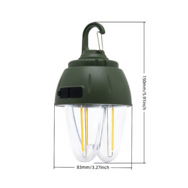 4‑in‑1 Portable Portable Rechargeable Camping Bulb Lantern - SMD + RGB + COB, 250 lm, IP44