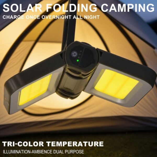 Foldable Camping Light | Solar‑Powered Camping Lantern with Folding Design