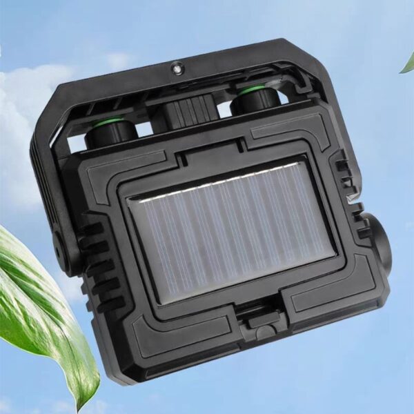 Solar‑Powered Dual Light Work Light with Hook