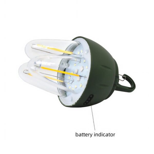 4‑in‑1 Portable Portable Rechargeable Camping Bulb Lantern - SMD + RGB + COB, 250 lm, IP44