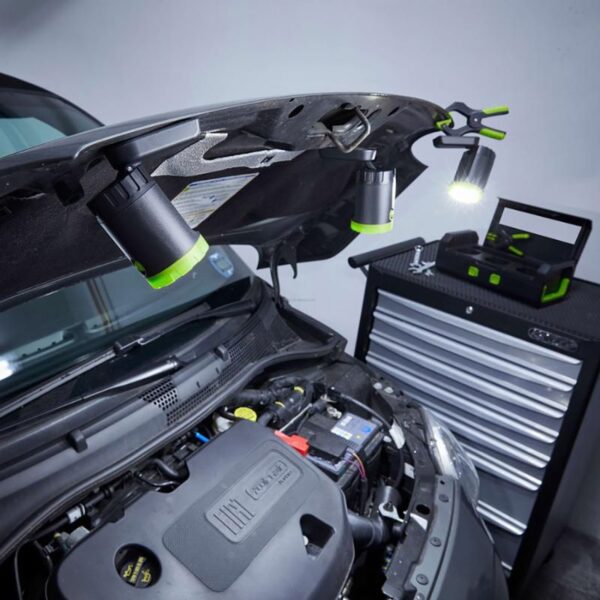 A portable inspection light kit - modular, magnetic, and OEM-ready for dependable on-the-go lighting.