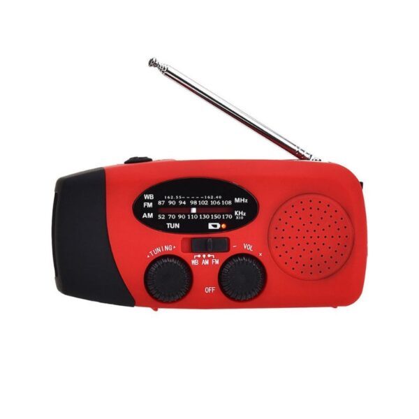 Solar Crank Radio | AM/FM/NOAA, Power Bank & LED Flashlight