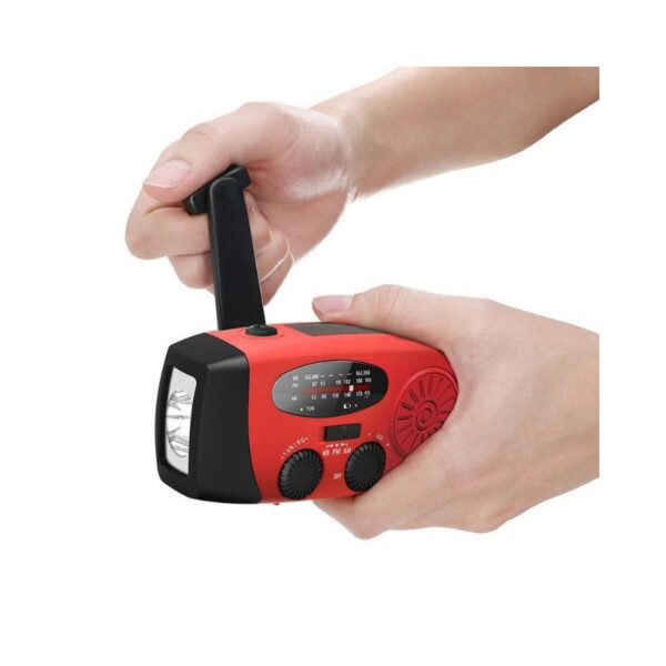Solar Crank Radio | AM/FM/NOAA, Power Bank & LED Flashlight