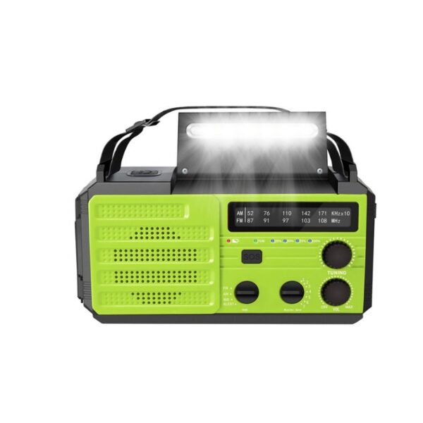 Emergency Radio Flashlight Hand Crank | 8000mAh Power Bank, NOAA, SOS Alarm