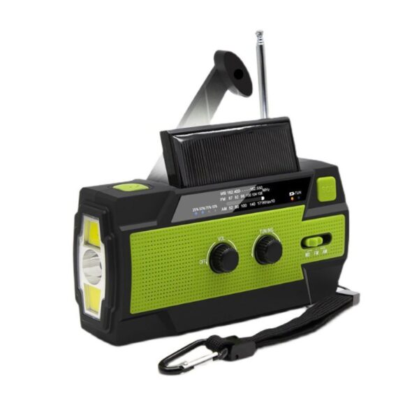 Hand Crank Emergency Light | 4000mAh Power Bank, NOAA Radio, SOS & Motion Sensor