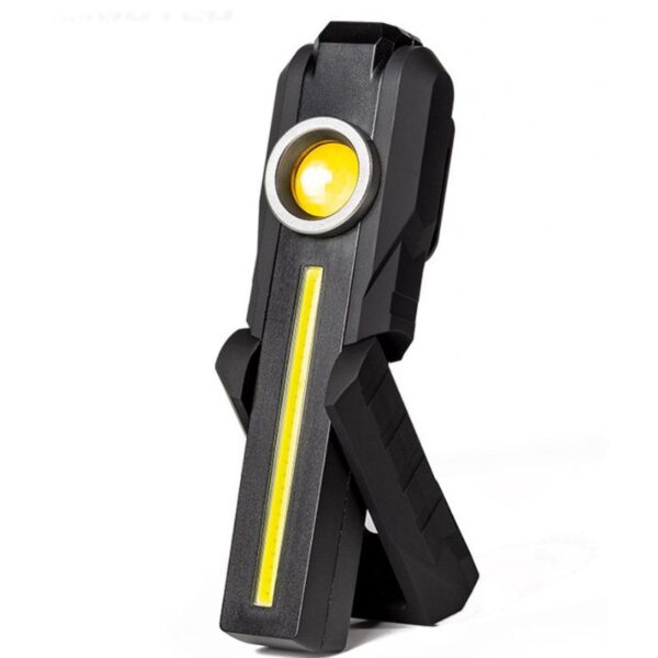 High-powered rechargeable flashlight with adjustable focus and long-lasting LED beam.
