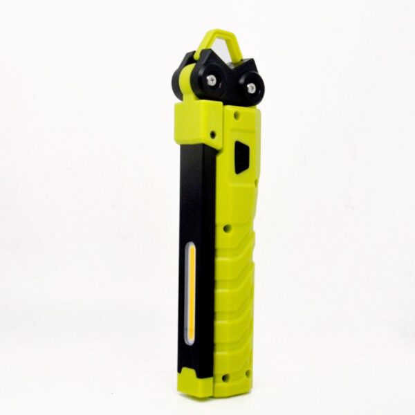 High-visibility handheld cutting tool with safety features, ideal for precise metal and cable cutting in industrial and electrical work environments.