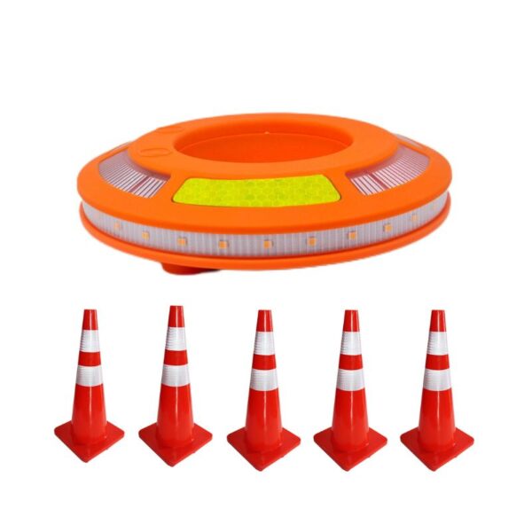 Magnetic Flashing LED Warning Light | Universal Cone Fit, 6 Modes, Type-C Rechargeable