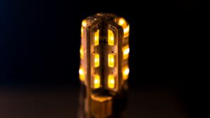 High-performance LED tail light with bright yellow illumination for enhanced visibility and safety in automotive applications. Durable design ideal for motorcycles, cars, and bikes.