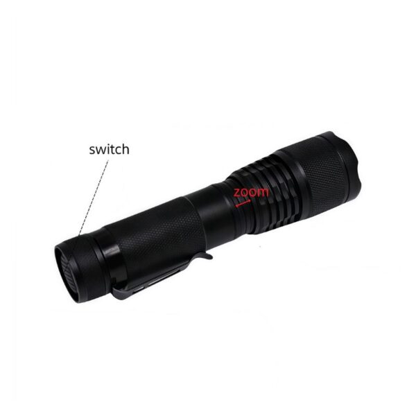 Telescopic Zoom Flashlight | 350LM, Adjustable Focus, Multi-Mode, IP44