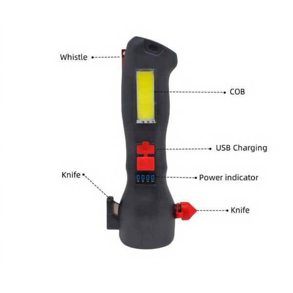 Multi-Function Tactical Flashing Tool Kit | Emergency Escape Tool with Dual Lights & USB-C Power