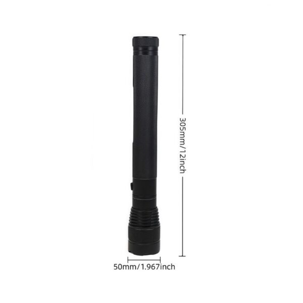 Tactical Long Throw Flashlight | 3xD Battery Powered | Twist-Zoom Focus | Impact-Resistant Aluminum Body