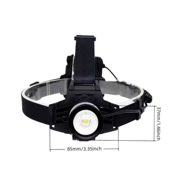 Zoomable Headlamp | 130LM, Dual-Beam, 4xAA, IP44, Silicone-Armored