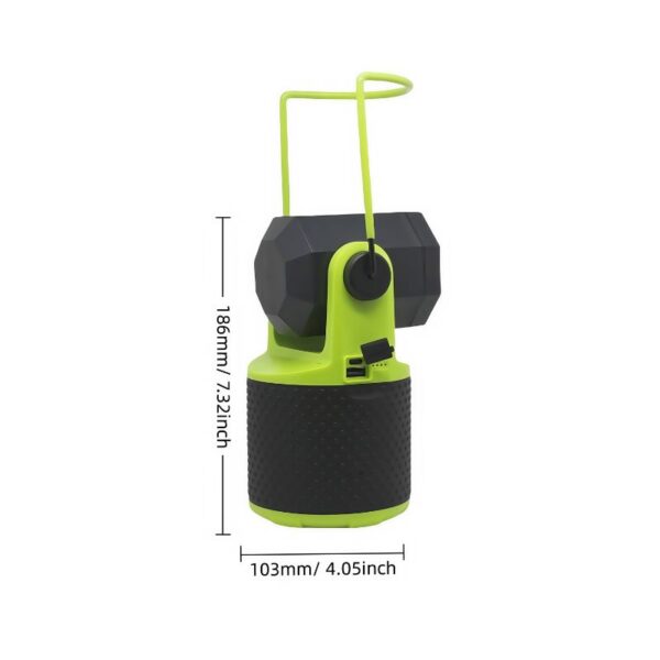 3-in-1 Portable Camping & Work Light: 480LM Brightness, 6H Runtime, Adjustable Angle for Hands-Free Lighting Anywhere