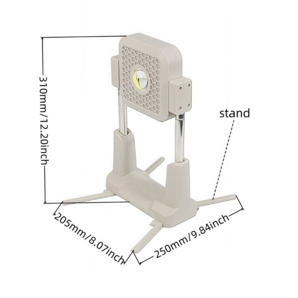 Solar Work Light | 450LM COB/SMD, 1.67m Extendable Pole, Multi-Function Base