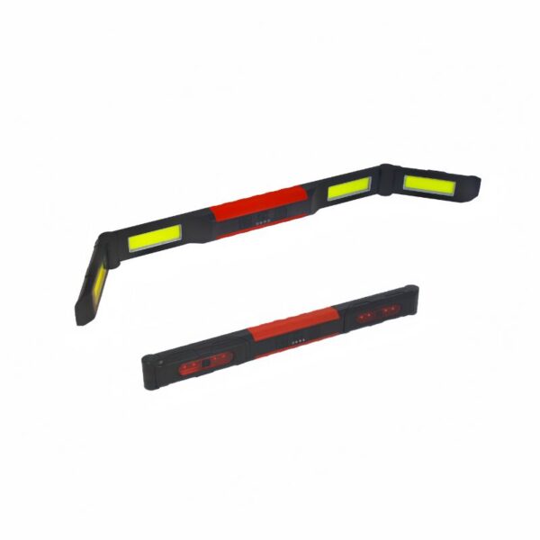 Car Repair Light | Flip-Design Dual COB, 630LM, Magnetic Hooks, Red Flashers