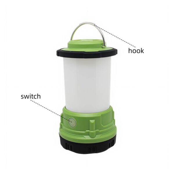 Red Light Camping Lantern | 280LM, Dual-Hook, Portable Power Bank