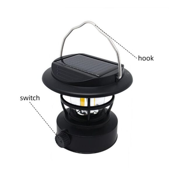 Solar Tent Lights | Stepless Dimming, Dual Charging, Integrated Handle