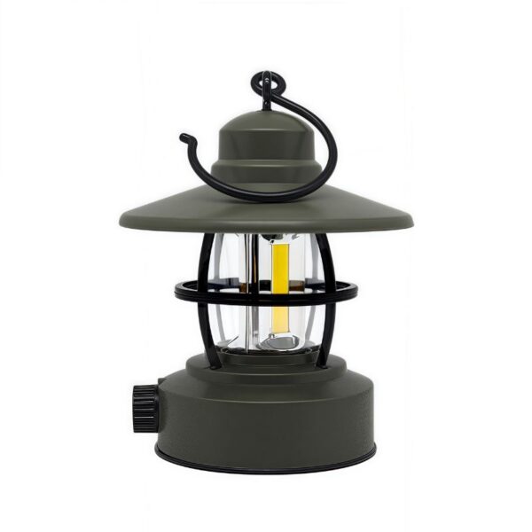 Retro Camping Lantern | 360° COB, Stepless Dimming, Type-C Rechargeable