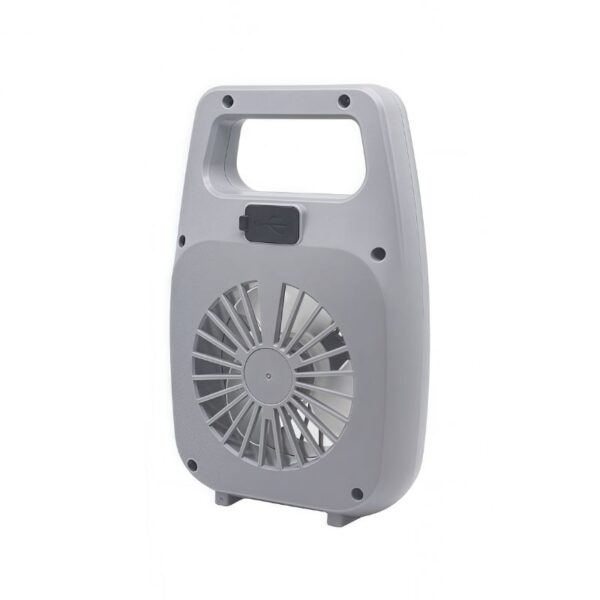 Portable Dual-Function Light & Fan | 4x COB 3W | 7H Runtime | Compact ABS Design Handle for Camping & Workshops