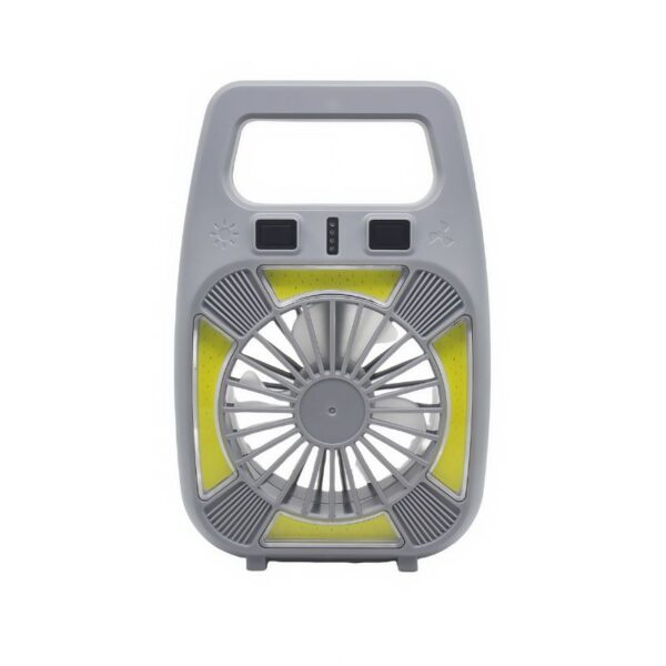 Portable Dual-Function Light & Fan | 4x COB 3W | 7H Runtime | Compact ABS Design Handle for Camping & Workshops