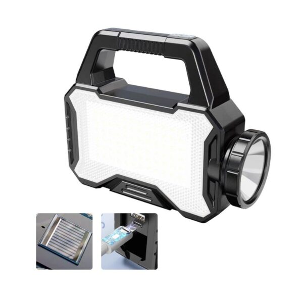 Emergency Portable Light | 137LM LED, Solar Charge, 2400mAh Power Bank