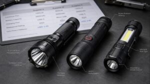 LED flashlight manufacturer evaluation with product and quotation comparison