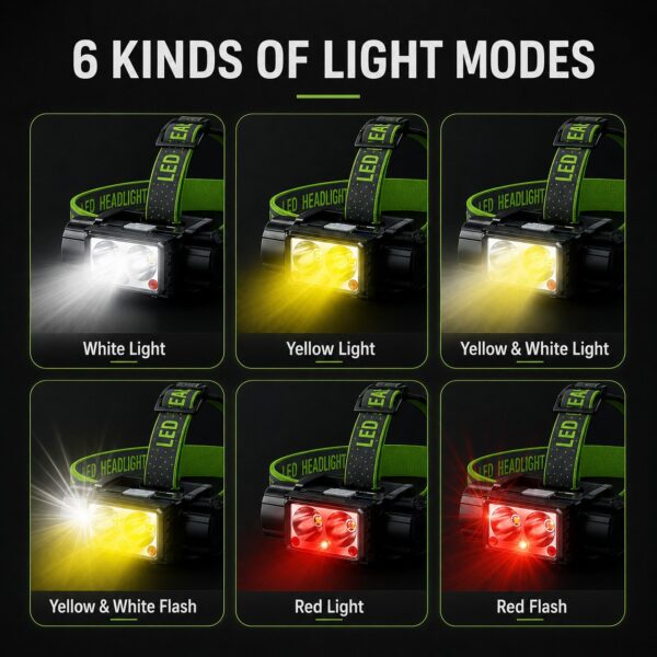 Six MF4241A lighting settings including white, warm, combined and red light modes.