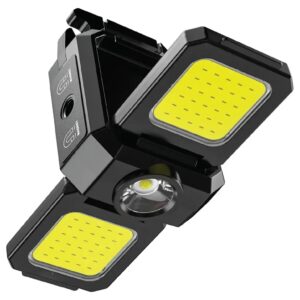 Two fold-out COB panels and central LED on the WK1022 compact rechargeable work light.