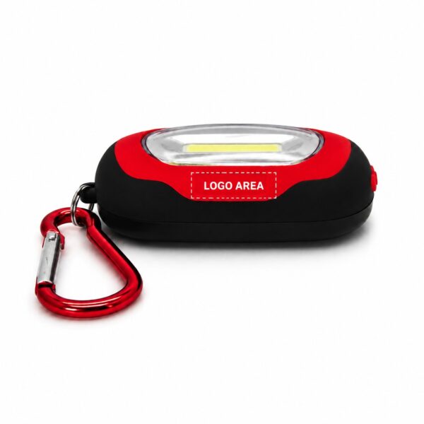 Custom logo printing area on the WK1040 promotional keychain flashlight.