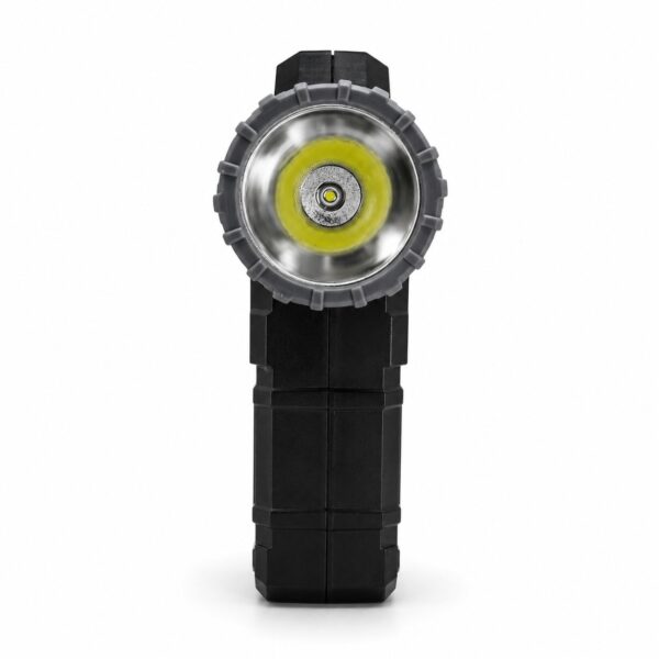 Close-up of the 100 lumen front LED on the WK1041 solar rechargeable spotlight.